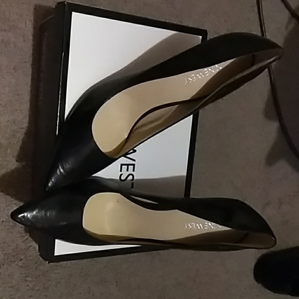 Black high heels nine west